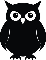 Wall Mural - 
Owl Silhouette, owl logo vector black

