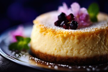 Poster - Delicious homemade cheesecake with fresh berries