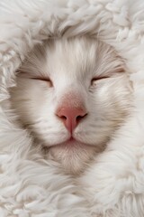 Canvas Print - Closeup of a sleeping cat