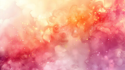 Poster - Abstract Background with Pink, Orange, and Gold Swirls