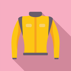 Poster - Yellow jacket with long sleeves, perfect for outdoor activities, designed with a focus on style and functionality