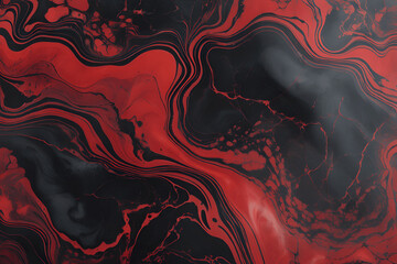 Wall Mural - Red And Black Artistic Canvas With Blood Dripping Pattern