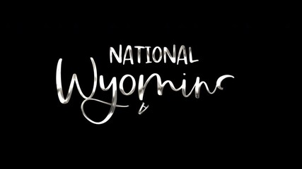 Animated National Wyoming Day lettering for social media graphics, event flyers, website banners, and promotional materials celebrating Wyomings statehood.