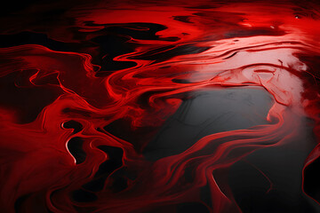 Wall Mural - Abstract Red And Black Canvas With Blood Like Dripping Effect