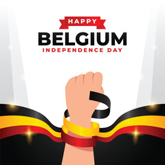 Wall Mural - Belgium Independence day design illustration collection