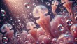 © FantasyLand86 - A detailed and focused image of sparkling, translucent jellyfish surrounded by bubbles, giving a dreamy and surreal underwater feel.