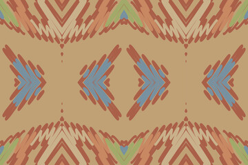 Geometric ethnic oriental ikat seamless pattern color oriental. Aztec ornament print. Design for background.