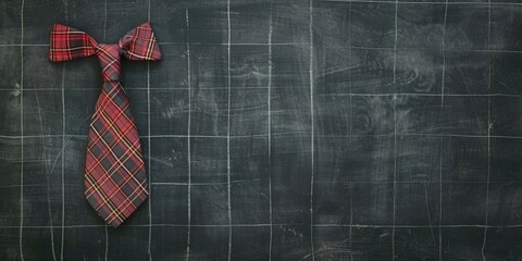 Sticker - Tie is tied in knot on chalkboard