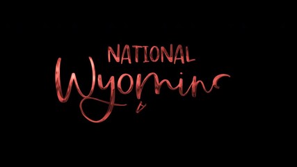 Animated National Wyoming Day lettering for social media graphics, event flyers, website banners, and promotional materials celebrating Wyomings statehood.