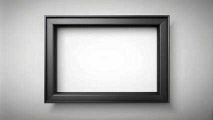 Canvas Print - Simple and sleek black rectangular frame on background, black, rectangular, frame, isolated,simple, sleek, design, minimalist