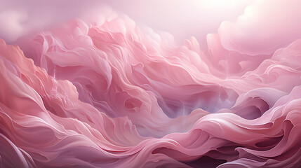 Poster - Abstract Pink Cloud Landscape Illustration