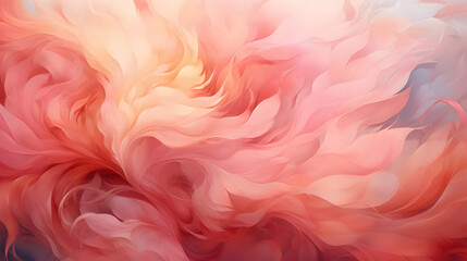 Poster - Abstract Background with Pink and Orange Swirls