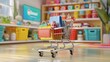 © mongkonchai - Shopping cart full of shopping bags Online shopping concept, online store on website, mobile application.