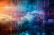 © SHI - An abstract piece of digital art that conceptualizes cloud computing security and is perfect as a best-selling wallpaper or tech backdrop