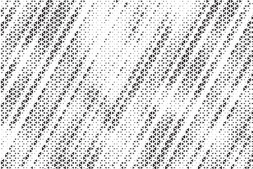 Fototapete - Halftone triangle abstract grunge background. Monochrome geometric vector pattern. Vector illustration.