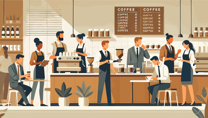 Wall Mural - Concept vector illustration of business situation.	
