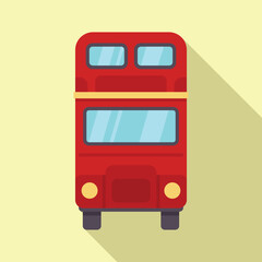 Sticker - Red london bus, traditional british transportation, public transport in united kingdom