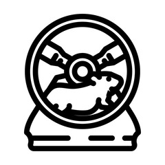 Wall Mural - hamster in wheel pet line icon vector. hamster in wheel pet sign. isolated contour symbol black illustration