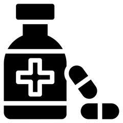 Wall Mural - Vector Icon Medicine, Drug, Tablet, Health Care, Pills