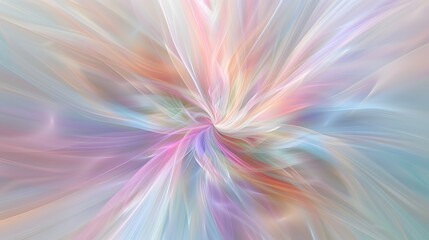 Canvas Print - An abstract image showcasing an explosion of soft pastel colors radiating outward in a dynamic and visually soothing pattern. 