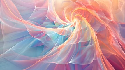 Canvas Print - An abstract image showcasing an explosion of soft pastel colors radiating outward in a dynamic and visually soothing pattern. 