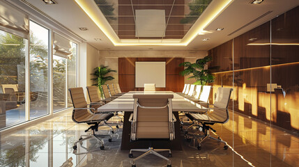 Conference room 3d photo rendering