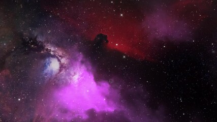 Wall Mural - 4k luminous nebulae and cosmic dust in the universe