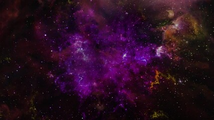 Wall Mural - purple nebula and cosmic dust in outer space