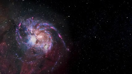 Wall Mural - spiral galaxy and cosmic dust in the universe