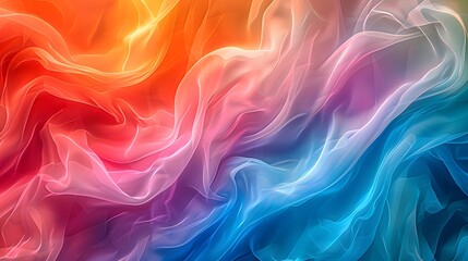 Canvas Print - This abstract image showcases a vibrant combination of wavy lines in a spectrum of colors, creating a dynamic and fluid visual texture that's perfect for a variety of design projects. 