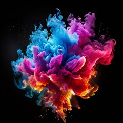 Poster - abstract colorful fractal