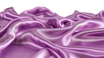 Luxurious lavender silk fabric with soft, flowing folds, creating an elegant and smooth texture perfect for fashion and design projects.