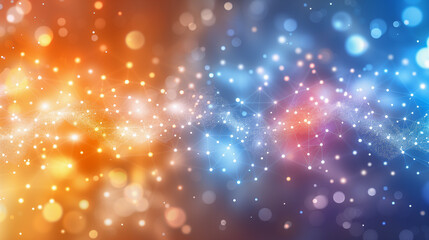 Wall Mural - abstract digital network in warm and cool tones