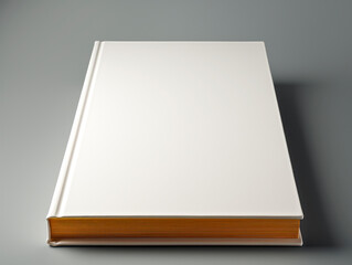 Wall Mural - A blank book cover mockup on a gray background, ideal for branding and design presentations. Generative AI