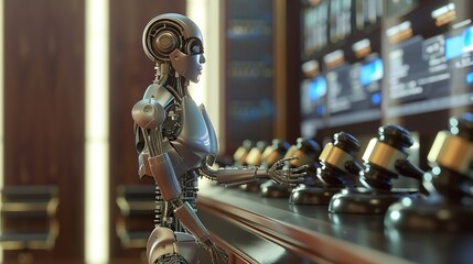 Leinwandbilder - AI Law conceptAI ethics legislation and regulations of AI Act legal regulations Controlling artificial intelligence technology is a high risk Virtual lawyer cyber law digital law : Generative AI