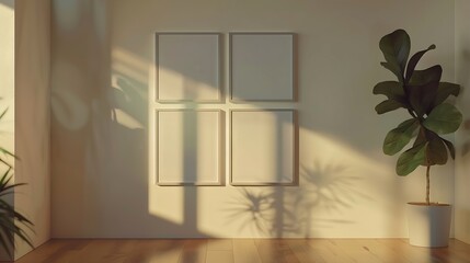 Poster - gallery frame mockup : Generative AI