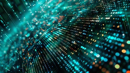 Binary code background : Generative AI