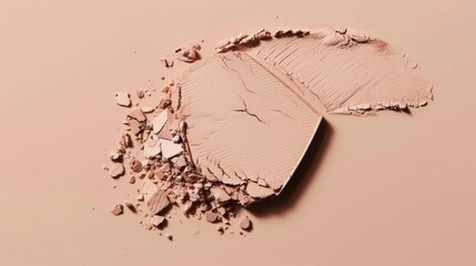 Poster - Crushed Makeup Compact On A Neutral Background