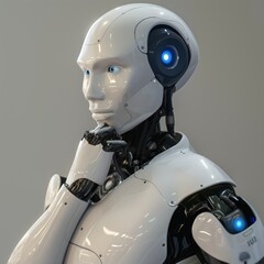 Sticker - a robot with blue eyes