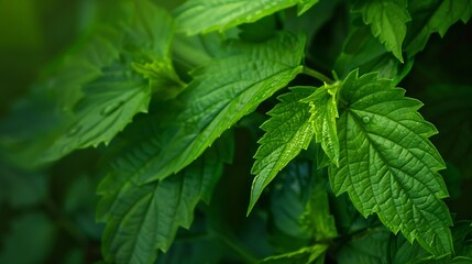 Wall Mural - green leaves in the detail : Generative AI