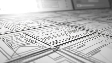 ux Graphic designer creative sketch planning application process development prototype wireframe for web mobile phone  User experience concept : Generative AI