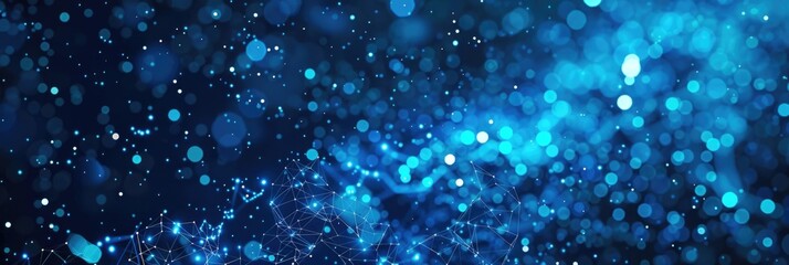 Blue Data Network: Abstract Digital Background for Technology Connection