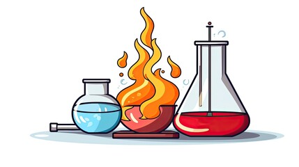 Sticker - chemical laboratory flask