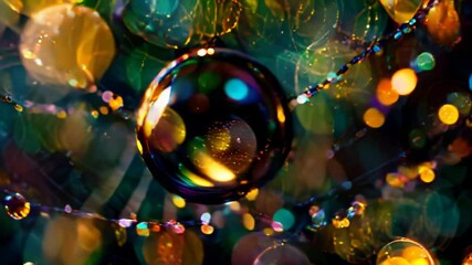 Wall Mural - Abstract background with iridescent drops