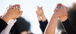 © AzeemudDeen/peopleimages.com - Hands, solidarity and synergy with unity as community, protesting and demonstration. Group of people, partnership and connection for social justice movement in collaboration, teamwork and together