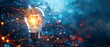 © fourtakig - Digital marketing, Creative, New ideas and innovation for business growth, Light bulb shape and business icon with network connection, technology and digital data link on global,