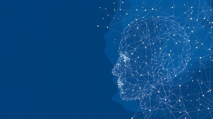 Artificial intelligence brain power research tech market with representing ai innovation technology.