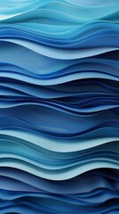 Wall Mural - Blue wavy shapes are creating a beautiful abstract background with a soothing and elegant feel. Perfect for any design project needing a touch of modern elegance