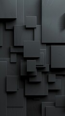 Wall Mural - Dark geometric shapes are creating an abstract background with a modern and minimalist feel, ideal for projects related to technology, design, or architecture