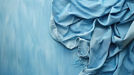 Poster - Fashionable jeans on a blue backdrop